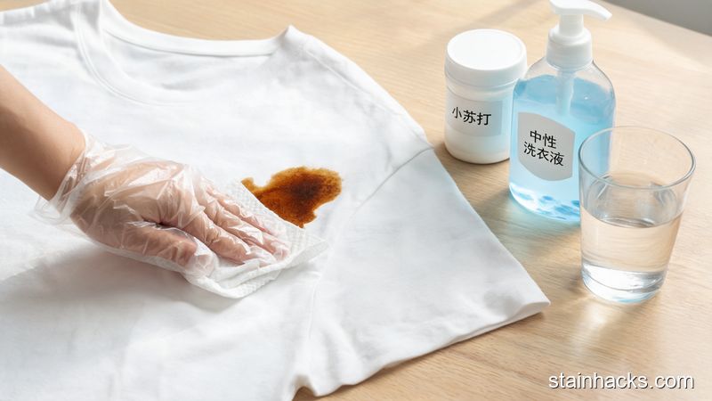 白T恤沾了老陈醋怎么洗？防止酸性残留变黄的清洁方法
