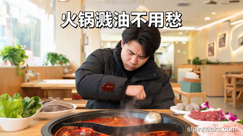 洁净生活家 火锅油渍溅到衣服上,当场处理和回家清洗的正确方法