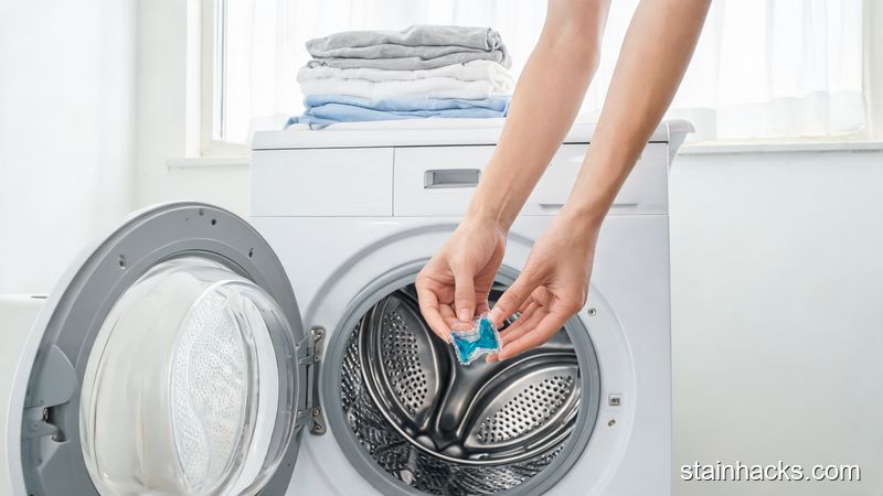 双手干燥将洗衣凝珠放入空滚筒底部再放衣物的正确操作