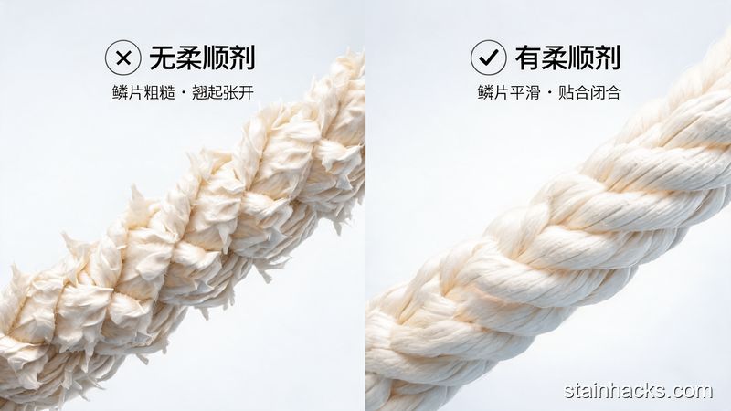 羊毛纤维鳞片闭合前后对比